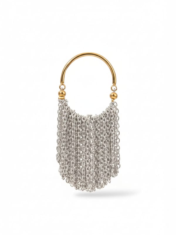 Gold and Silver Color Block Fringe Ring — Cao Jewellery