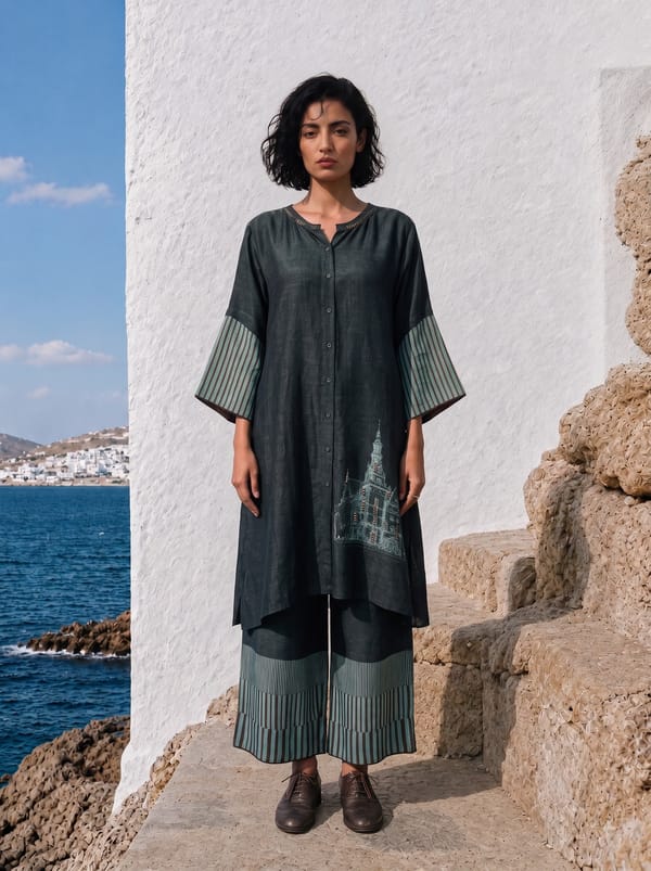 Terra Kurta Set — Basil Leaf