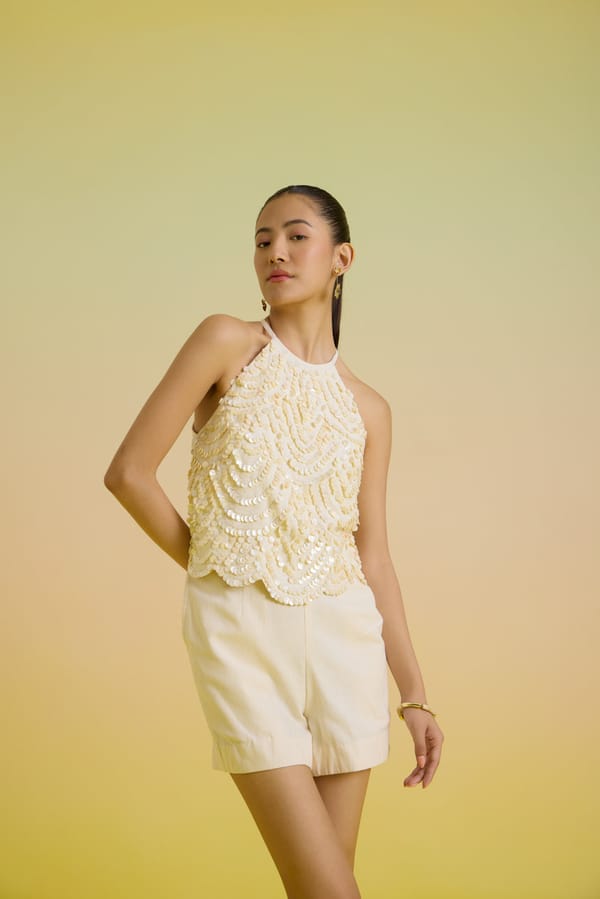 Ivory Shell Romper — HOUSE OF HEATHER