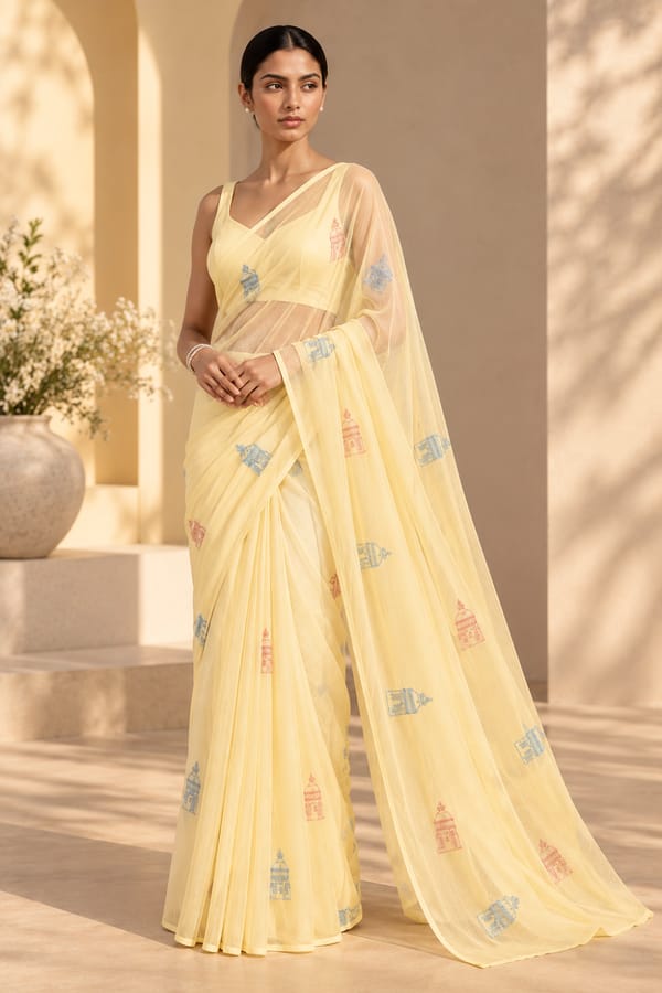 Chikankari Saree � Lucknow — Orthodox