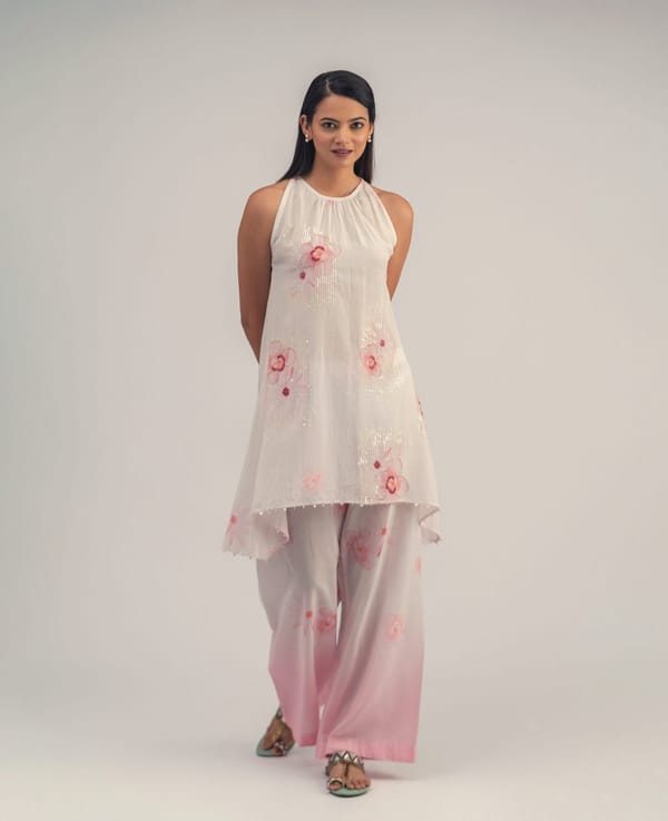 Floral Halter Neck Kurta — Kyra
