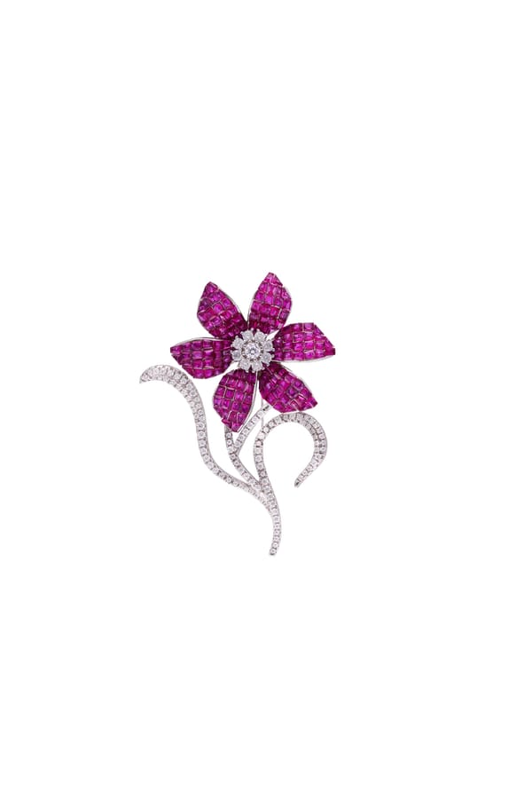 Ruby Celestial Petal Brooch — Miss Jo