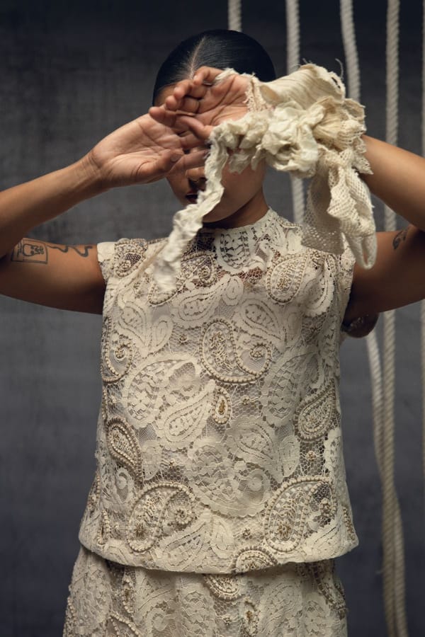 Paisley Lace Embroidered Top — Kritika Murarka
