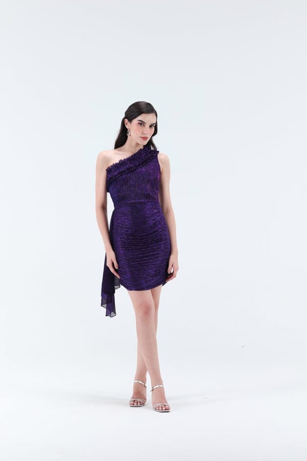 Helene Ruffle Mini Dress — Xaya