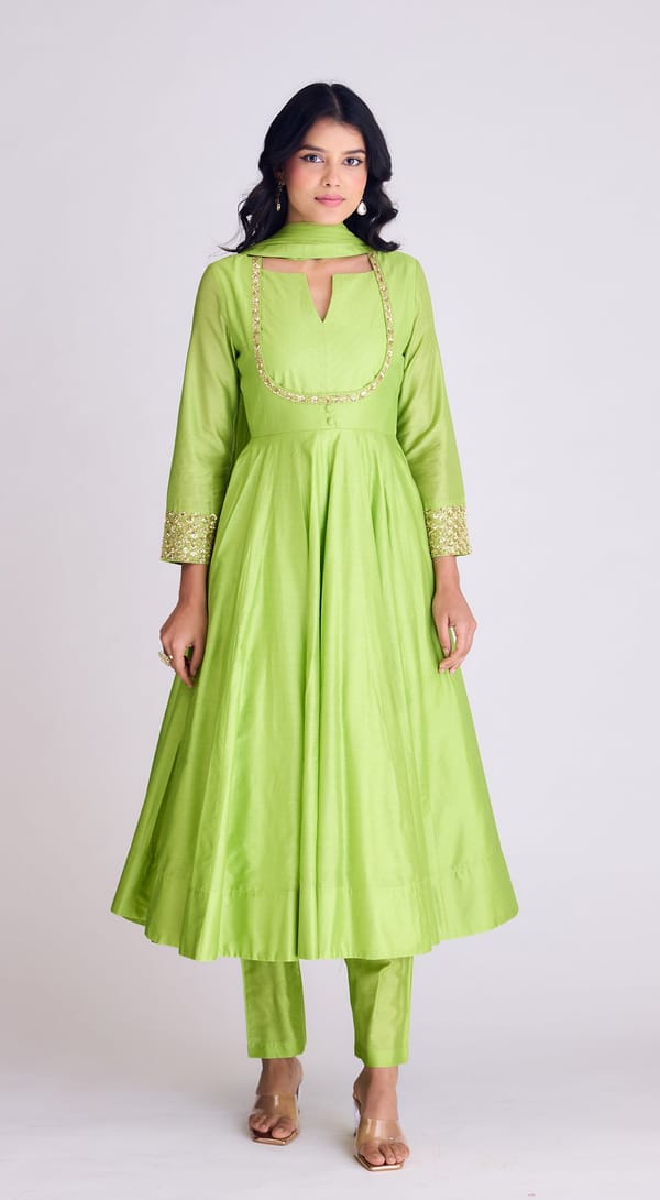 Embroidered Anarkali — Basanti Kapde aur Koffee