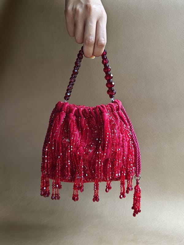 The Pouch Potli in Crimson Red — Plode