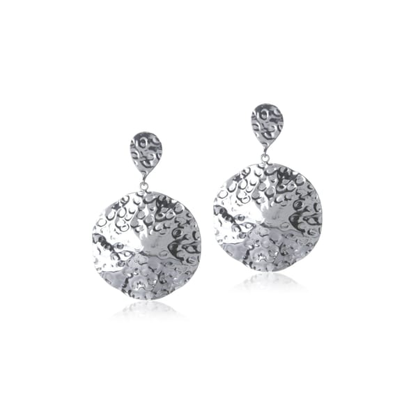 Valliyan Beaten Sphere Silver Earring — Valliyan