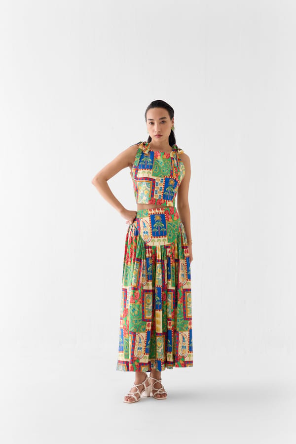 Johari Crop Top And Gathered Skirt — Studio Rigu