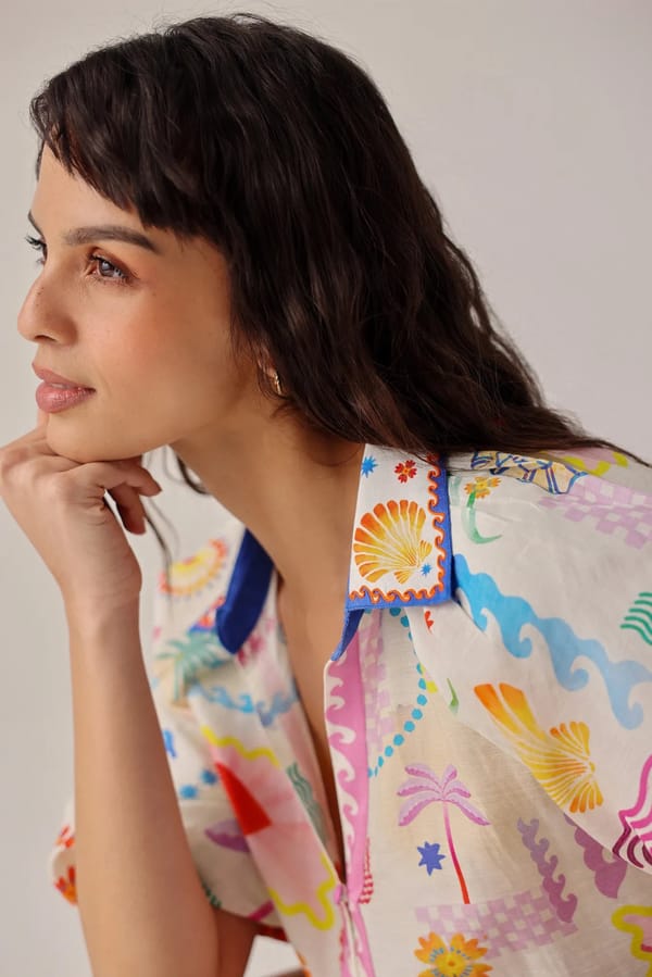 Florence Shirt - Seascape — SHOP NOIB