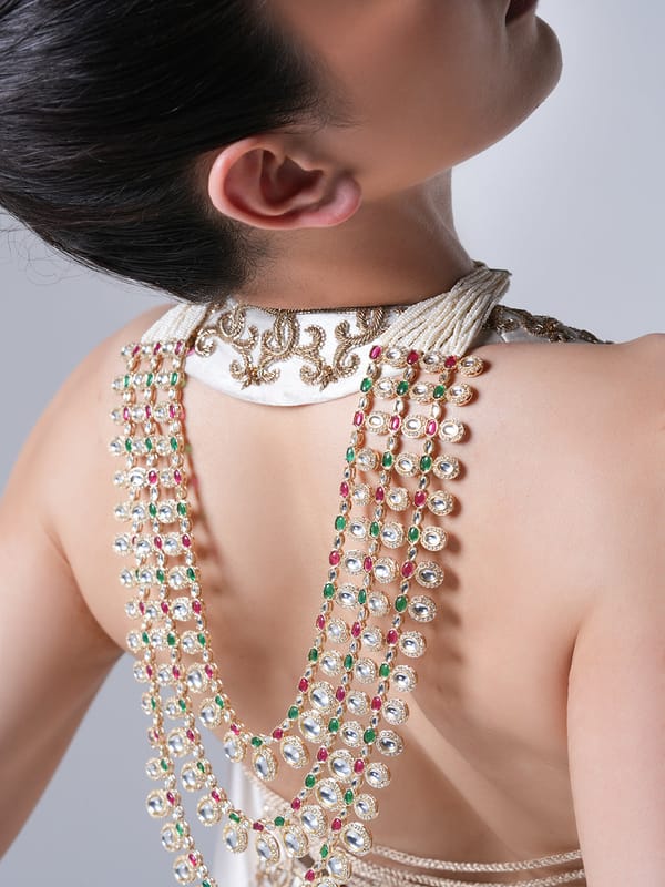 Heavy Long White Mala Set — Cao Jewellery
