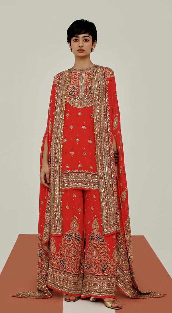 The Imperial Scarlet Cape Set — Basanti Kapde aur Koffee