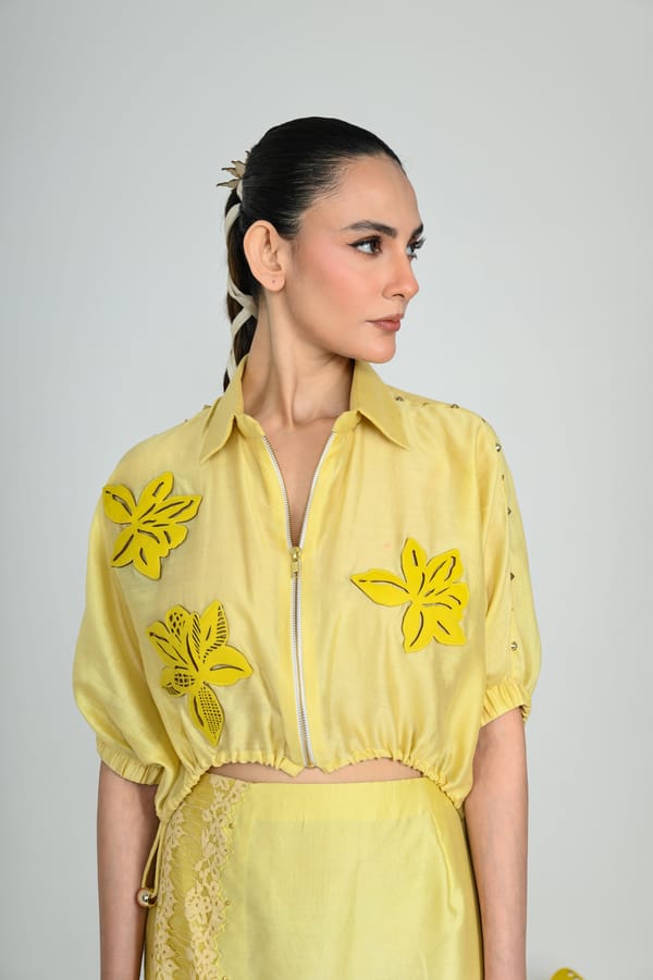 Summer Lime Crop Jacket — The Dramebaaz Company