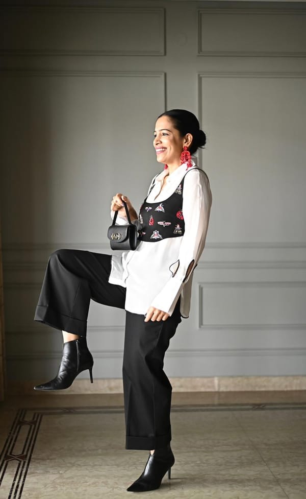 Black Hand-Embroidered Cropped Waist Jacket — Our Love