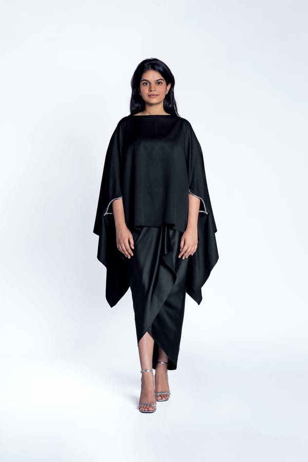 Kaftan Top with Scalloped Cuffs — Studio MuGu