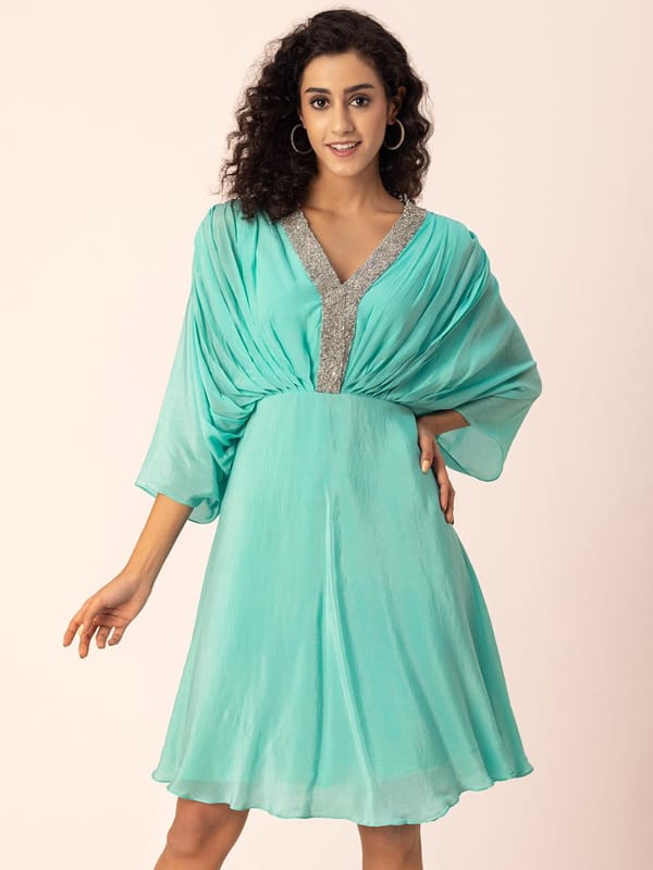 Seashade Drape Dress — EWOKE STUDIO