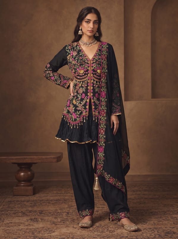 Noir Nazm Pant Set — THAKUR CREATIONS