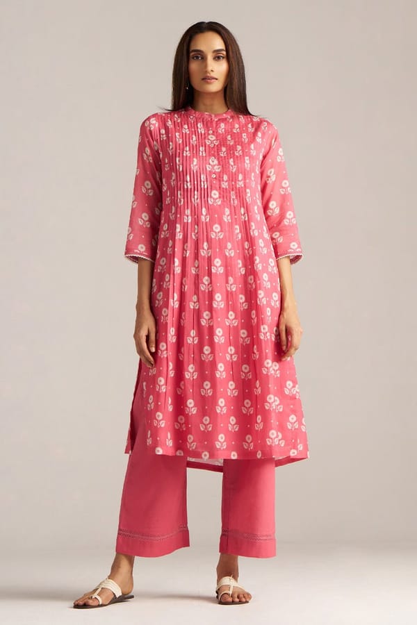 Rapture Rose Printed Co-ord Set with Wide-Leg Pants — Ganga Fashions Pvt Ltd