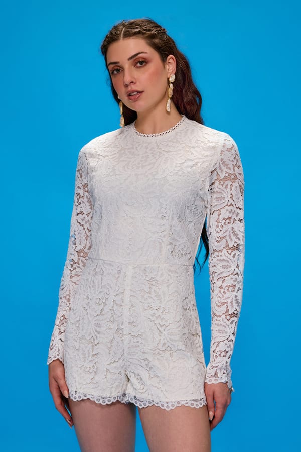 Dayra Lace Jumpsuit — AVERIE