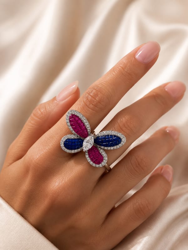 Mosaique Papillon Ring — SilvPop Jewels