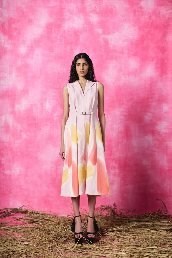 Blush Pop Belted Dress — Pocketful Of Cherrie