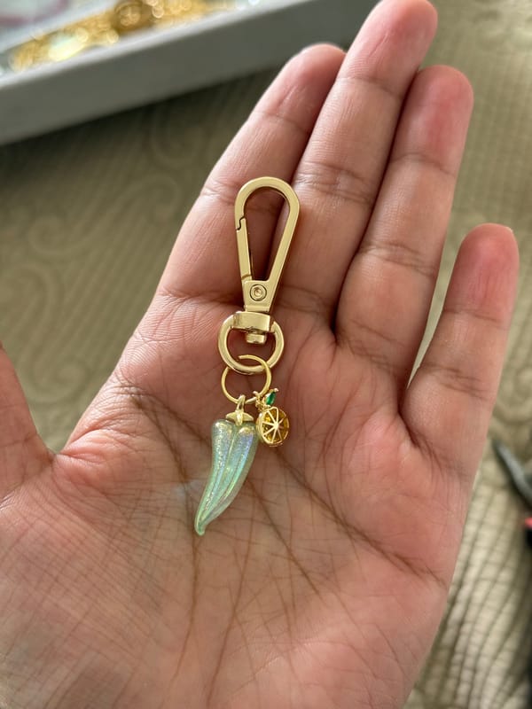 Nimbu Mirchi Bag Charm — The Charm Shop