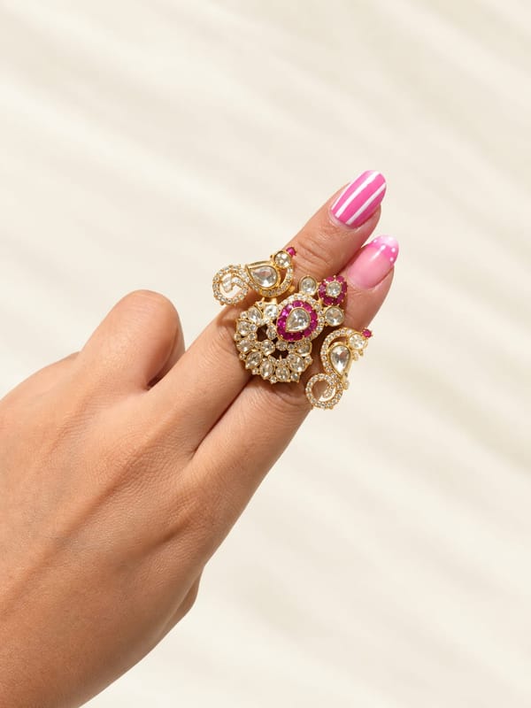 Meher Two Finger Ring — Avirasa Jewels