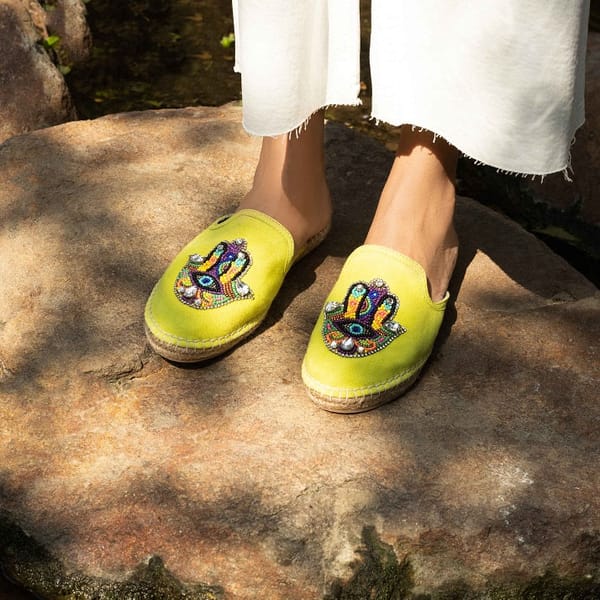 Hamsa Espadrilles Flats — PARI PARI