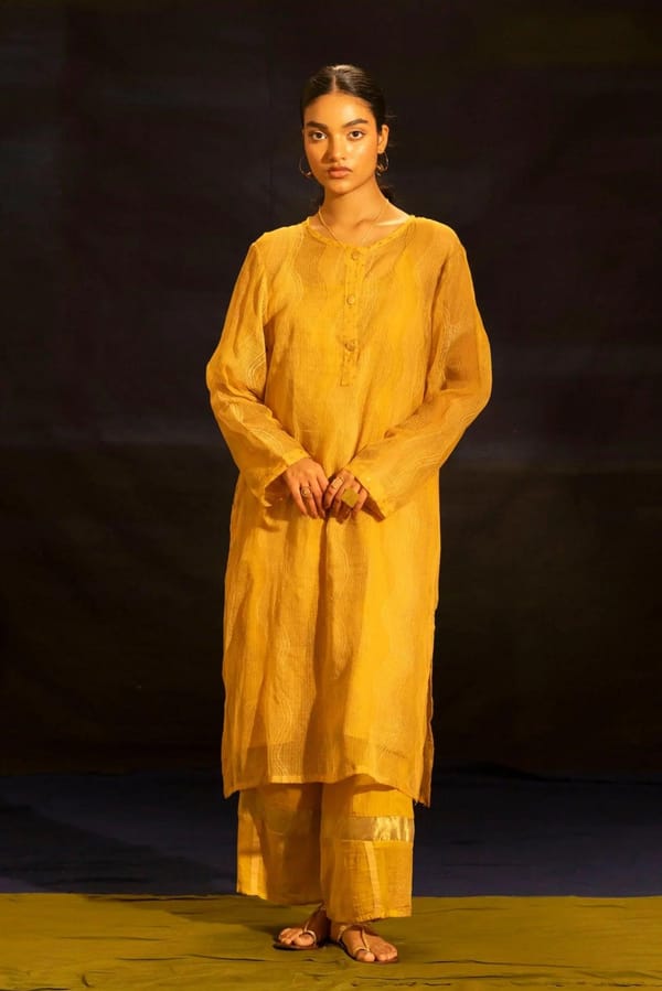 Illume Wave Sunlit Kota Kurta with Slip — Banana Labs