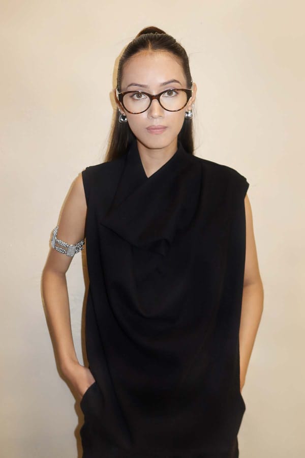 Black Cowl Neck Co-ord Set with Wide-Leg Pants — Contemponari