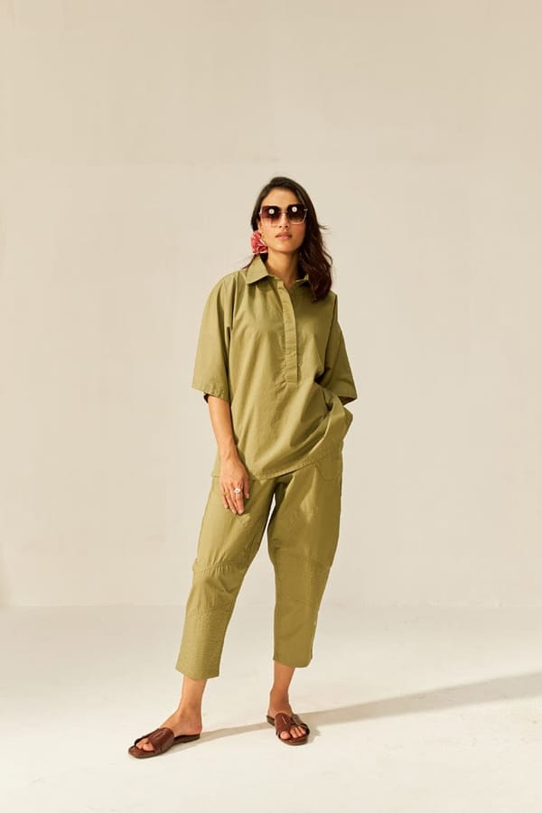Aloe Oversized Shirt and Tapered Pants Co-ord Set — Spacelines