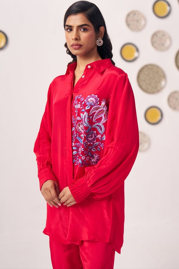 Long Chintz Embroidered Shirt — Western Era