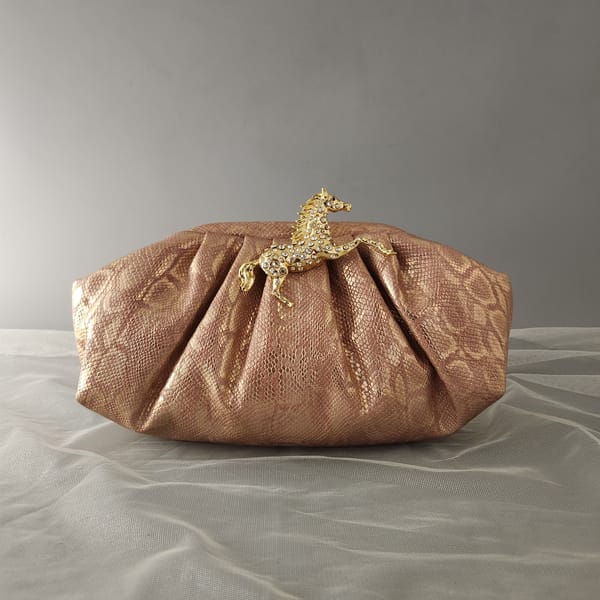 Horse Pouchette In Snake Print — Adwita