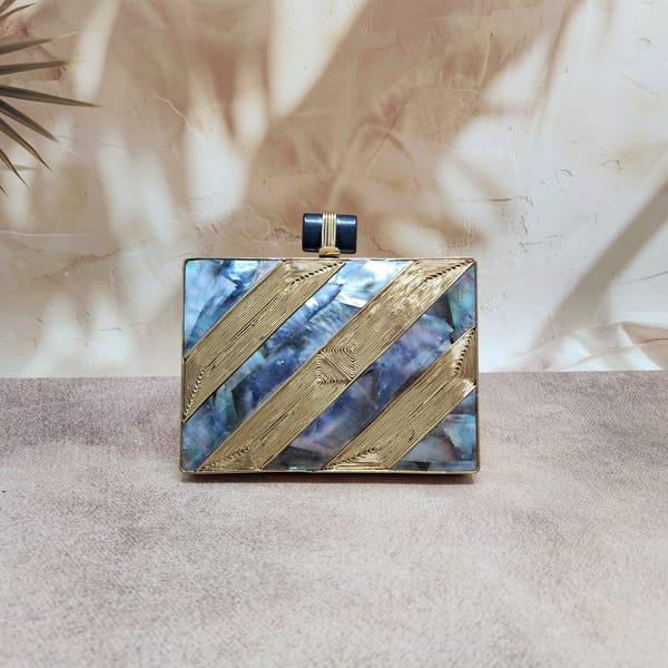 Freya Bag In Black Mother Of Pearl — Adwita