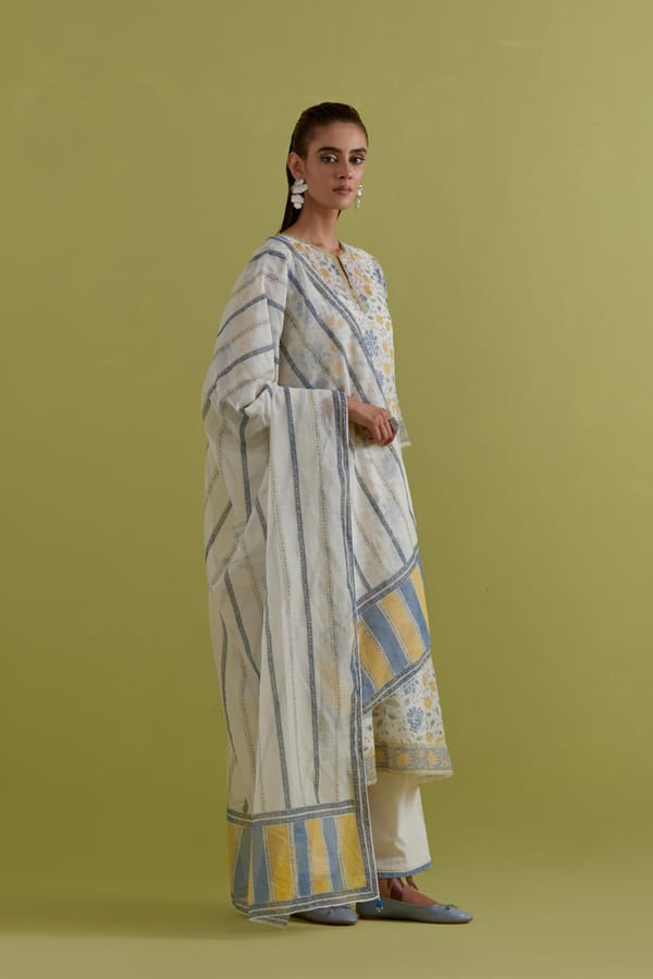 Blue & Yellow Dupattas — Upavita