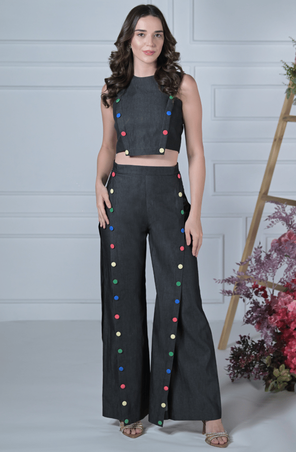 Black Denim Co Ord Set — OMBRELLO