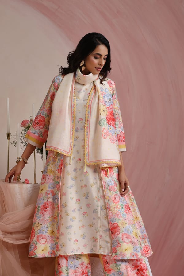 Rose Mahal Stole — Moh India