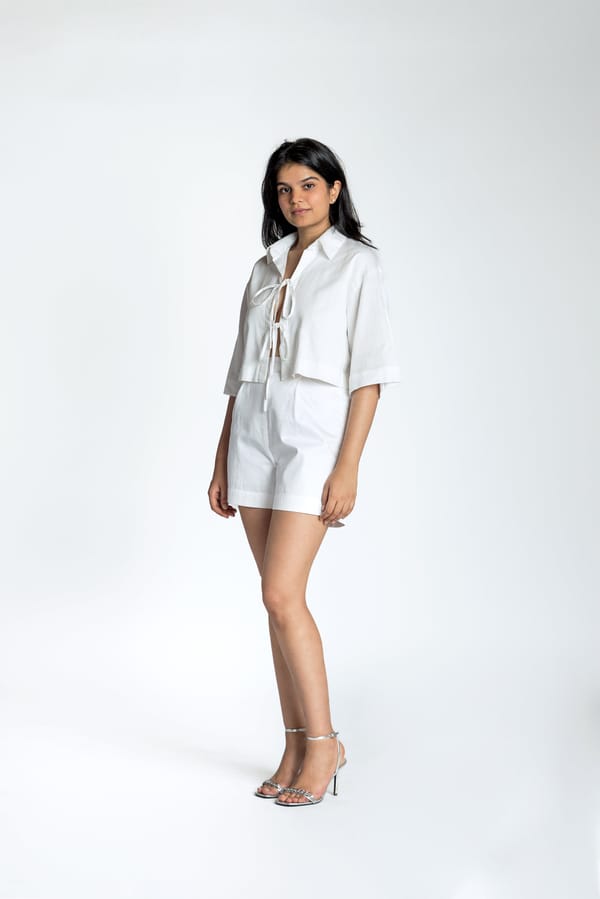 Paired Cotton Shorts — Studio MuGu