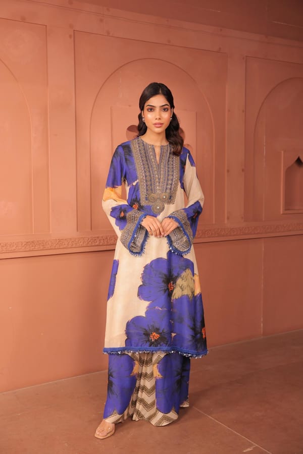 Pankhudi - A-Line Kurta Set — Surkh Syahi