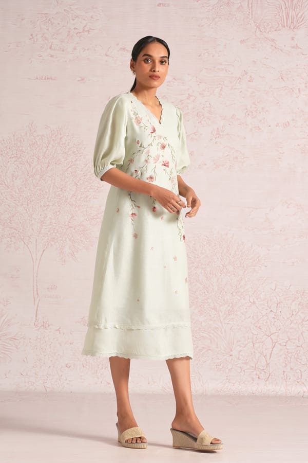 Blush Vines Elora Dress — Kaveri