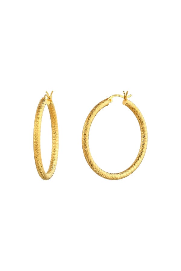 Bold Textured Large Hoop Earrings — Miss Jo