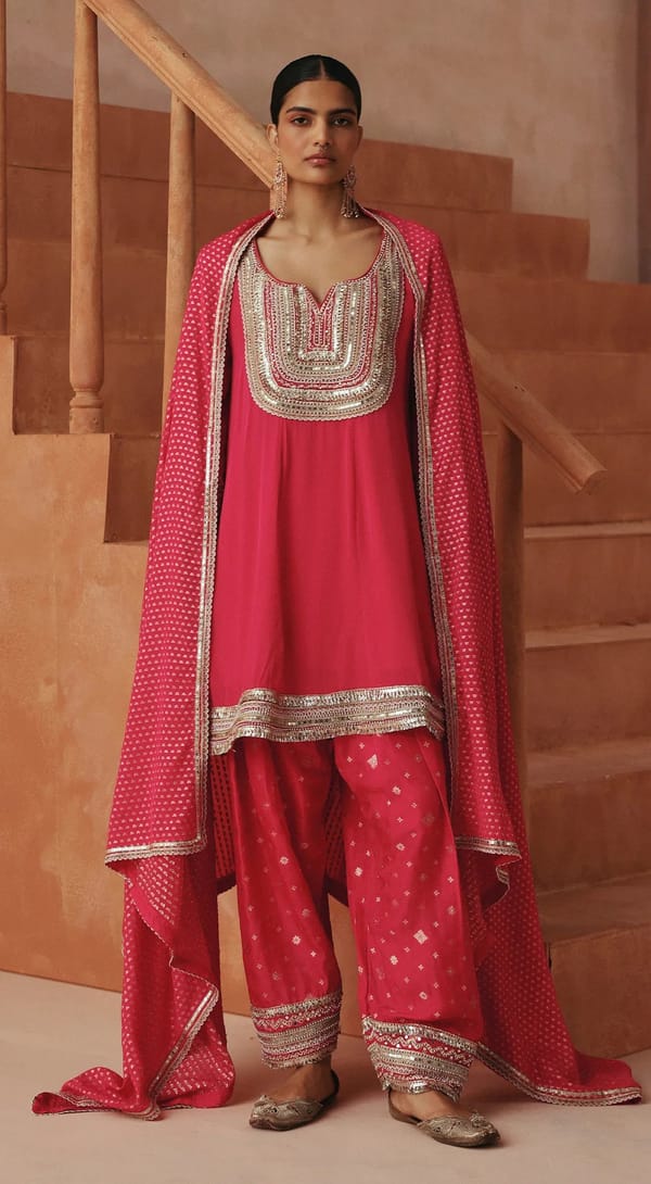 Opulence Embroidered Suit Set — Basanti Kapde aur Koffee