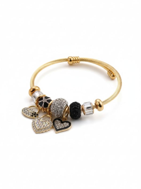 Black CZ Charms Bracelet — Cao Jewellery