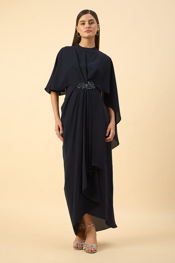Crystal Drape Dress — Aakaar