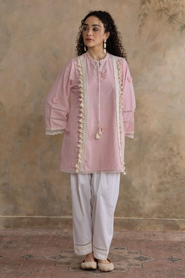 Blush Noor Kurta Set — AVERIE