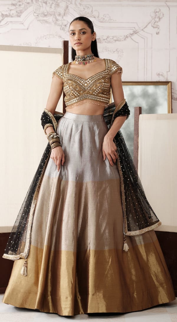 The Royal Gold Ombre Lehenga Set — Basanti Kapde aur Koffee