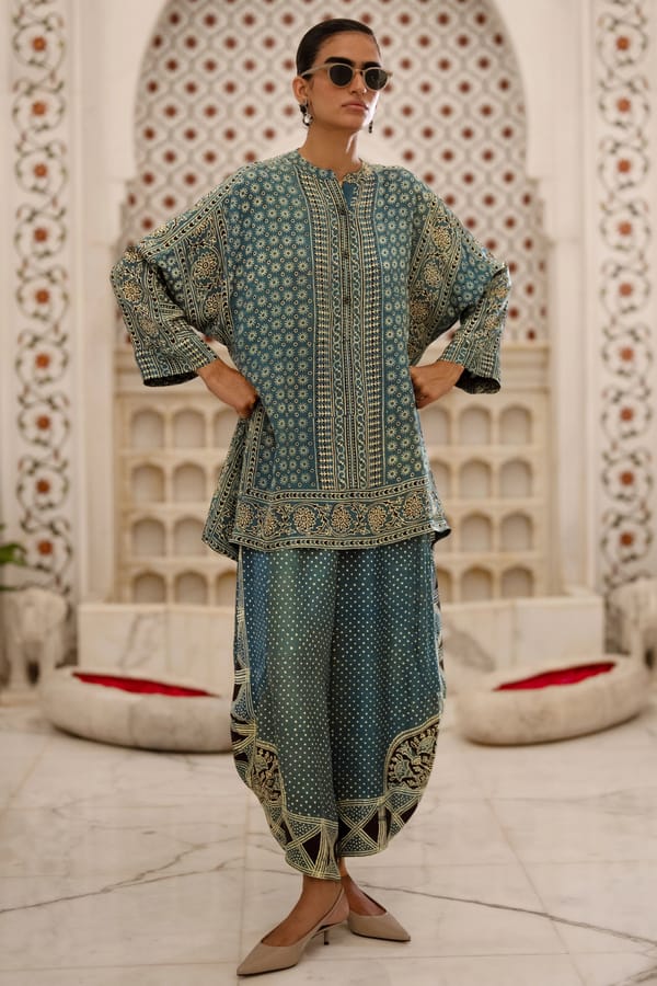 Ajrakh Print Relaxed Fit Shirt — Dash and Dot