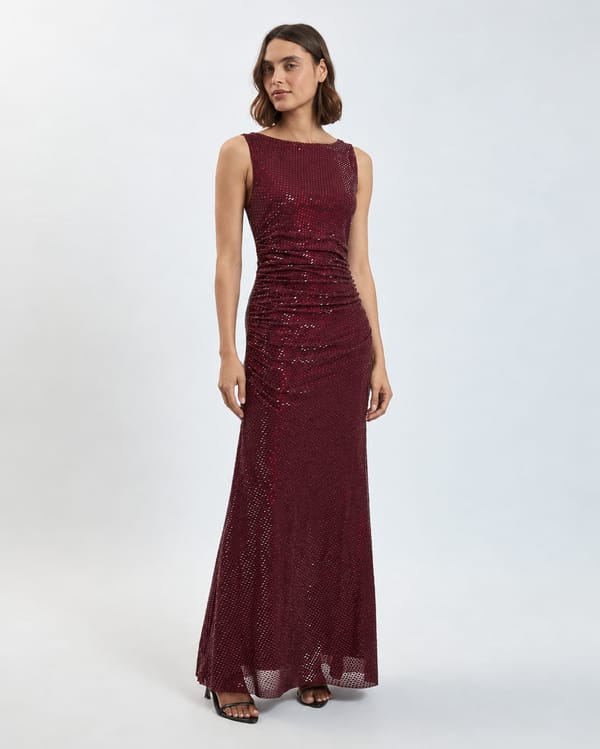 Premium Crystal Embellished Cross Back Maxi Dress — KAREN MILLEN