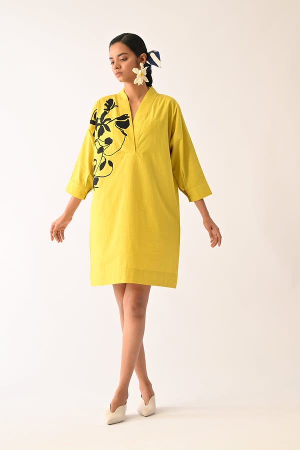 Mono Citrus Sicily Applique Dress — Ofrida