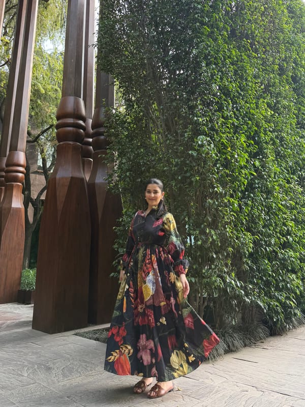 Petalia Dress In Sol Garden Print — GAIMA LABEL