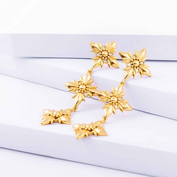 Sunehri Long Earrings — Sadgi